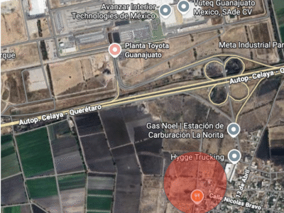 Terreno Apaseo El Grande 1.7 Ha – Ubicación Estratégica Frente a Planta Toyota | Uso Mixto